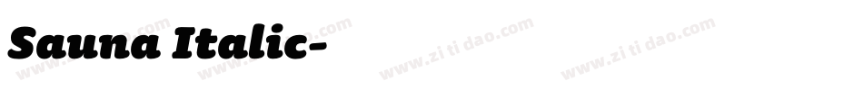 Sauna Italic字体转换